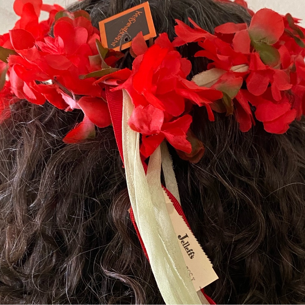 Vintage Yves Saint Laurent YSL Floral Hat Hair Accessory